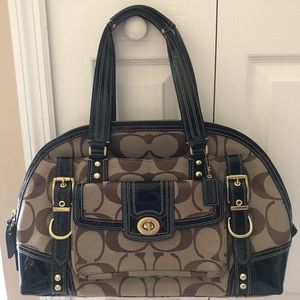 Signature Coach Satchel Bag with Matching Wallet